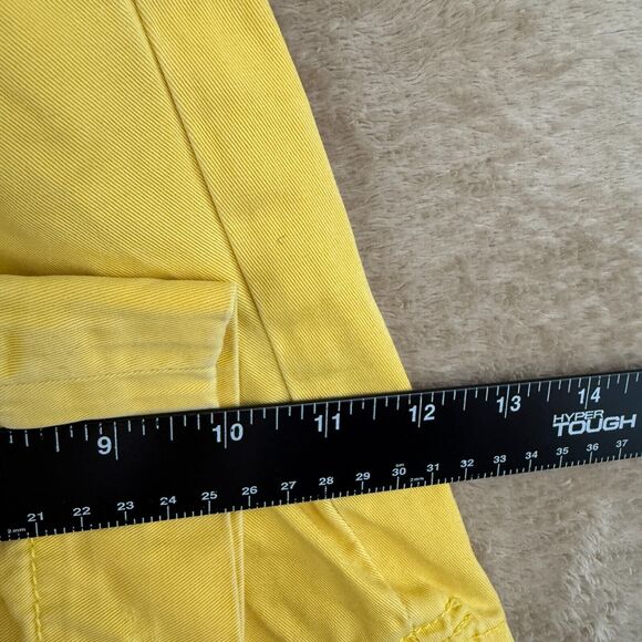 Polo Ralph Lauren Chino Shorts Mens 36 Yellow Pockets Drawstring 10" Classic - Picture 14 of 16